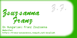zsuzsanna franz business card